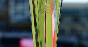 ICC Champions Trophy 2025 trophy shining with elegant design and cricket-themed details.