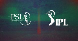 Logos of the Pakistan Super League (PSL) and Indian Premier League (IPL) side by side, symbolizing competition and challenges.