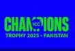 ICC Men's Champions Trophy 2025 squad cover photo featuring all eight participating teams and official tournament logo.