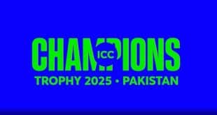 ICC Men's Champions Trophy 2025 squad cover photo featuring all eight participating teams and official tournament logo.