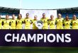 Australian women’s cricket team celebrates their ICC Women’s Championship 2025 victory, with captain Alyssa Healy proudly holding the trophy in Melbourne