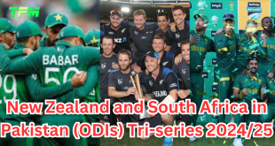 Pakistan, New Zealand, and South Africa cricket teams in ODI Tri-Series 2024/25