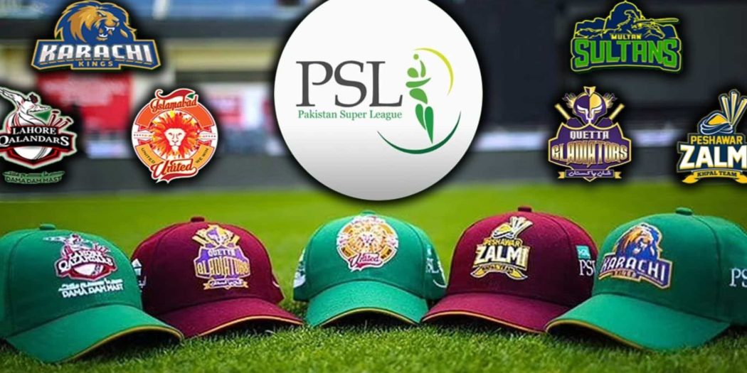 PSL 2026 team caps and logos featuring the six existing franchises.