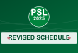 Revised PSL 2025 schedule